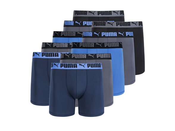 10-Pack PUMA Men's Performance Boxer Briefs (Various Colors)