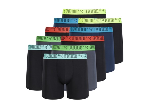 10-Pack PUMA Men's Performance Boxer Briefs (Various Colors)