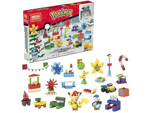 202-Piece Mega Pokemon Holiday Advent Calendar Building Set