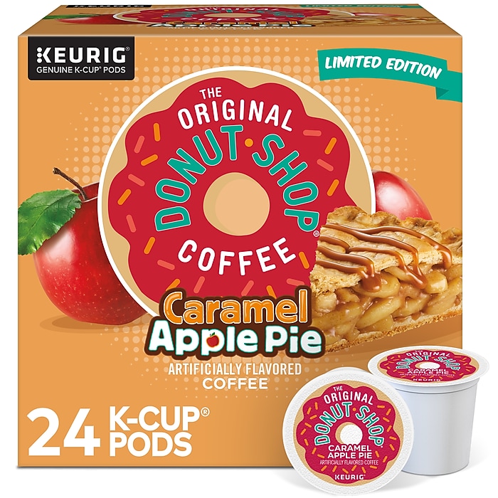 24-Count The Original Donut Shop Caramel Apple Pie Coffee Keurig K-Cup Pods (Light Roast) $7 & More at Staples w/ Free Shipping on $35+