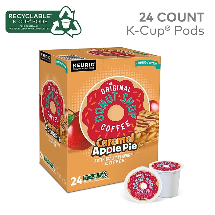 24-Count The Original Donut Shop Caramel Apple Pie Coffee Keurig K-Cup Pods (Light Roast) $7 & More at Staples w/ Free Shipping on $35+