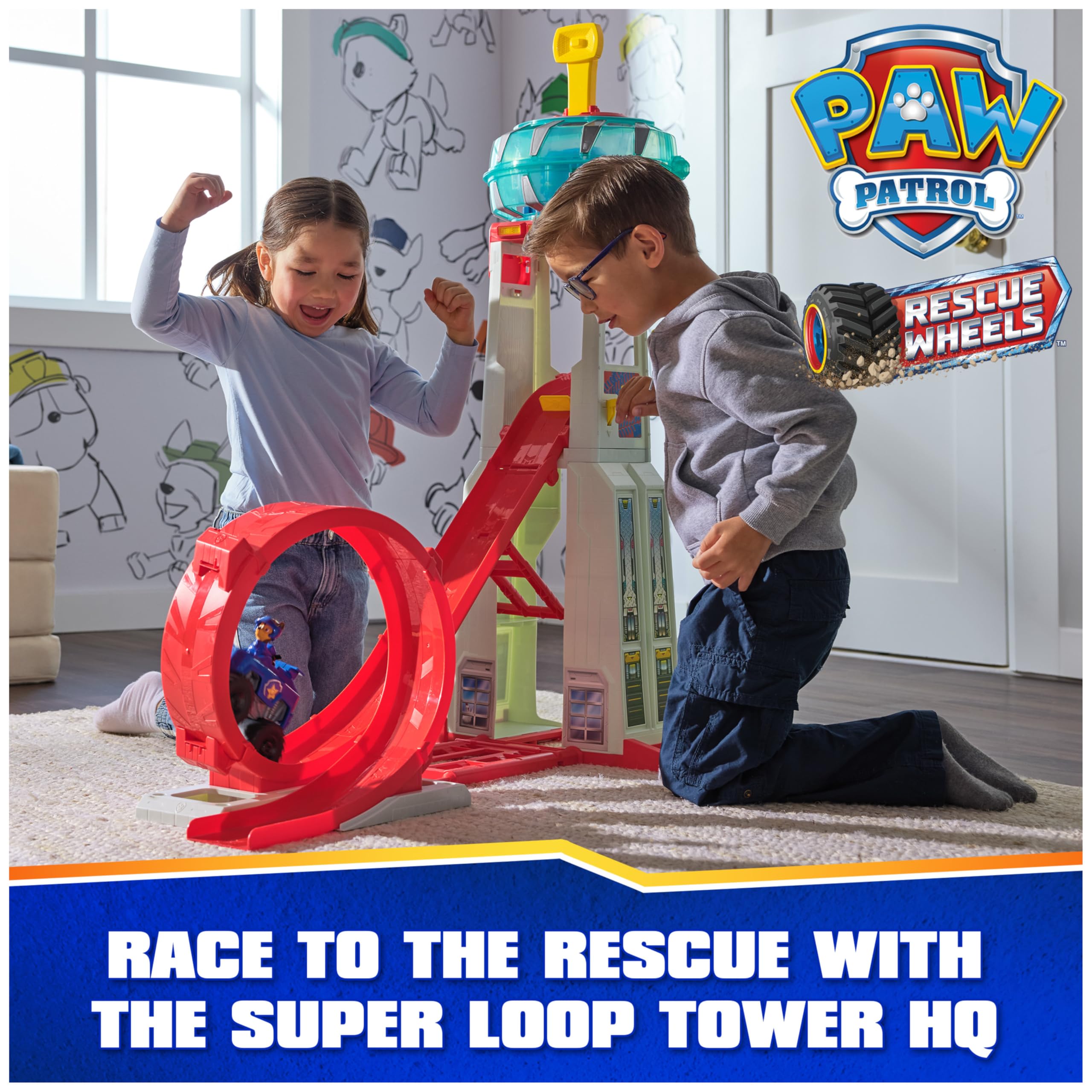 3.5' PAW Patrol Rescue Wheels Super Loop Tower HQ Playset w/ Chase Figure & Vehicle   $32.99 + Free Shipping w/ Prime or on $35+