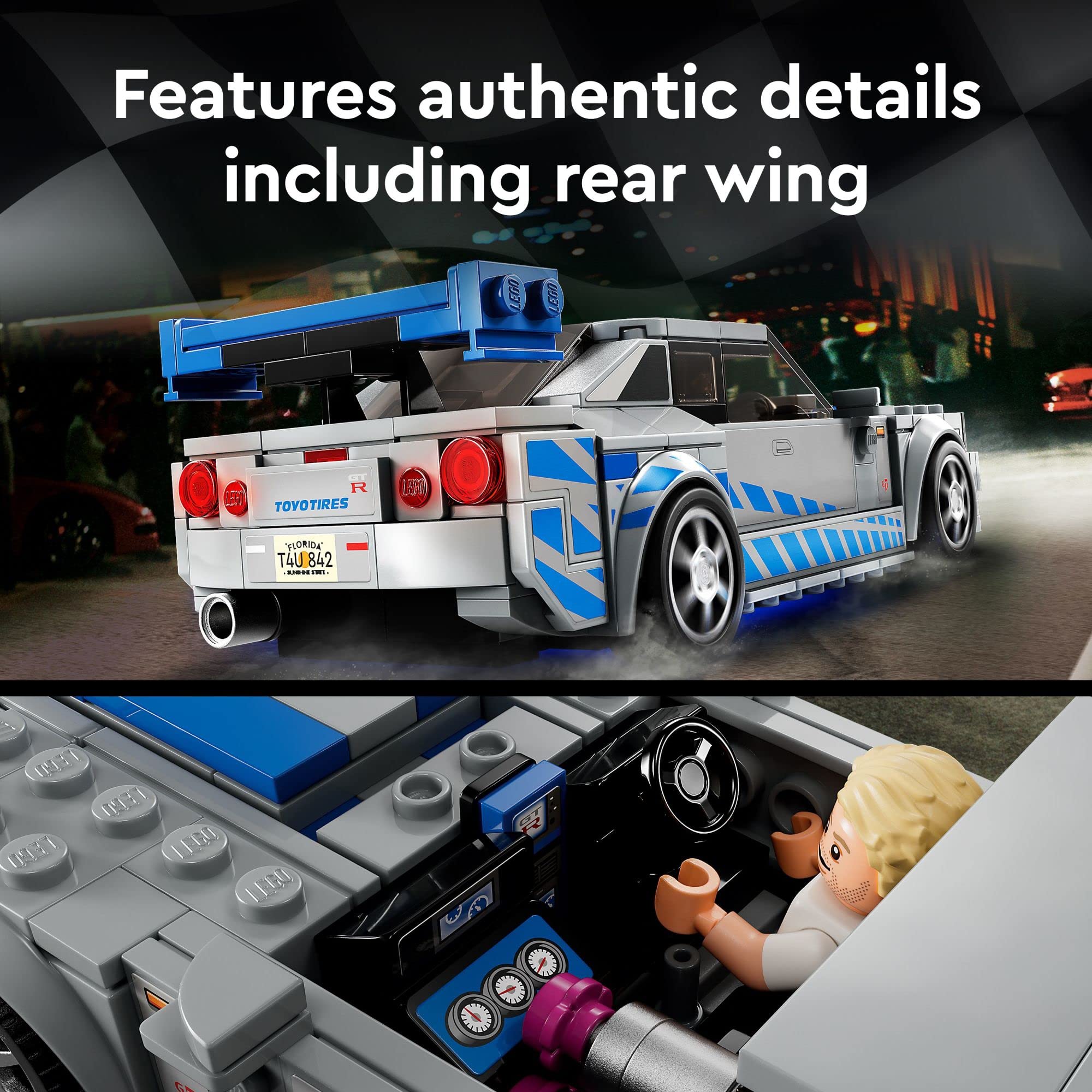 319-Piece LEGO Speed Champions 2 Fast 2 Furious Nissan Skyline GT-R (R34) Building Set w/ Racer Minifigure $19.99+ Free Shipping w/ Prime or on $35+