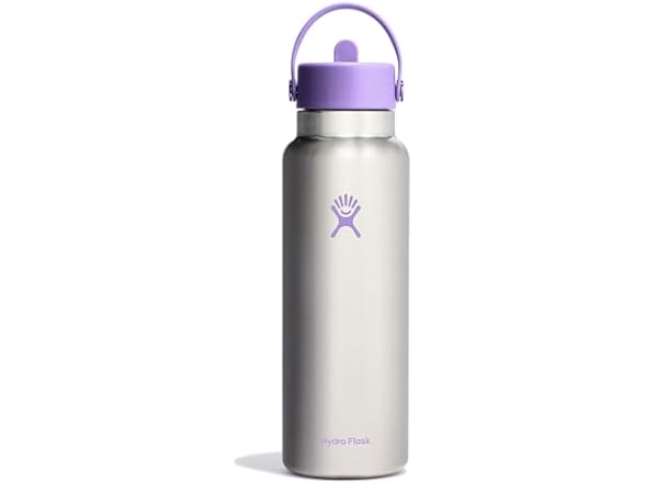 40-Oz Hydro Flask Stainless Steel Water Bottle w/ Wide-Mouth Flex Straw Cap