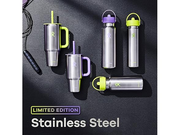 40-Oz Hydro Flask Stainless Steel Water Bottle w/ Wide-Mouth Flex Straw Cap