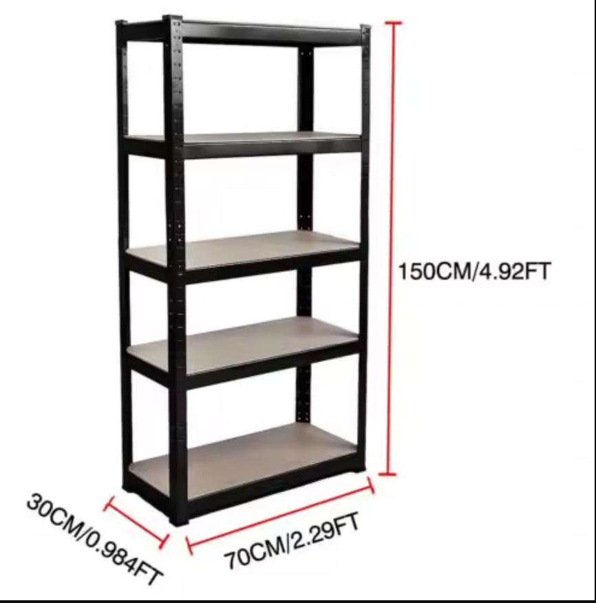 5-Tier Garage Metal + MDF Shelving (Various Sizes) from $26.42 + Free S/H