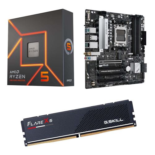 AMD Ryzen 9 9900X CPU + MSI X670E MAG Tomahawk Mobo + 32GB G.Skill DDR5-6000 RAM