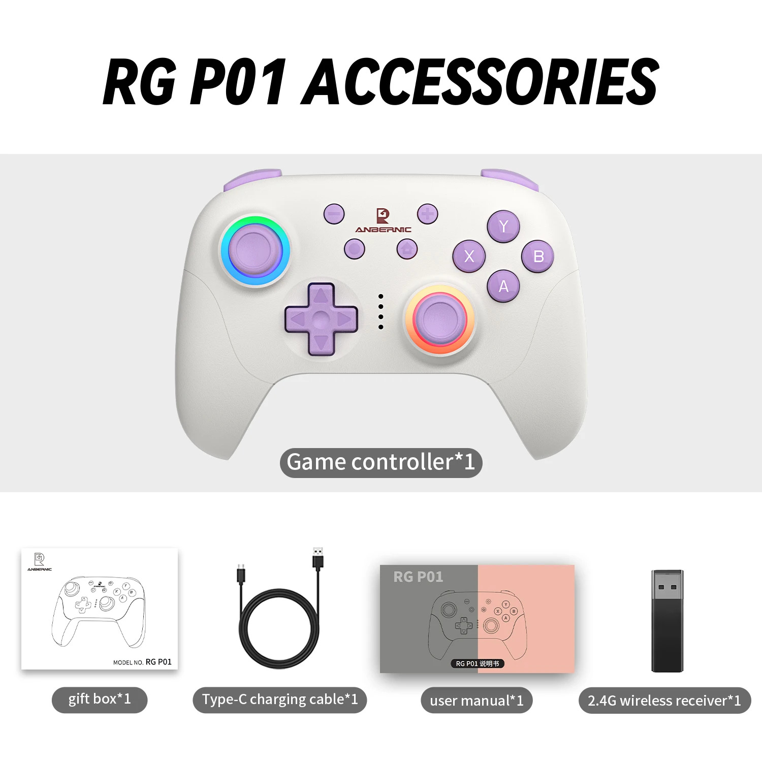 Anbernic RG P01 Wireless Controller w/ Hall Effect Triggers & Joysticks - $17.43 + Free U.S. Shipping @ AliExpress