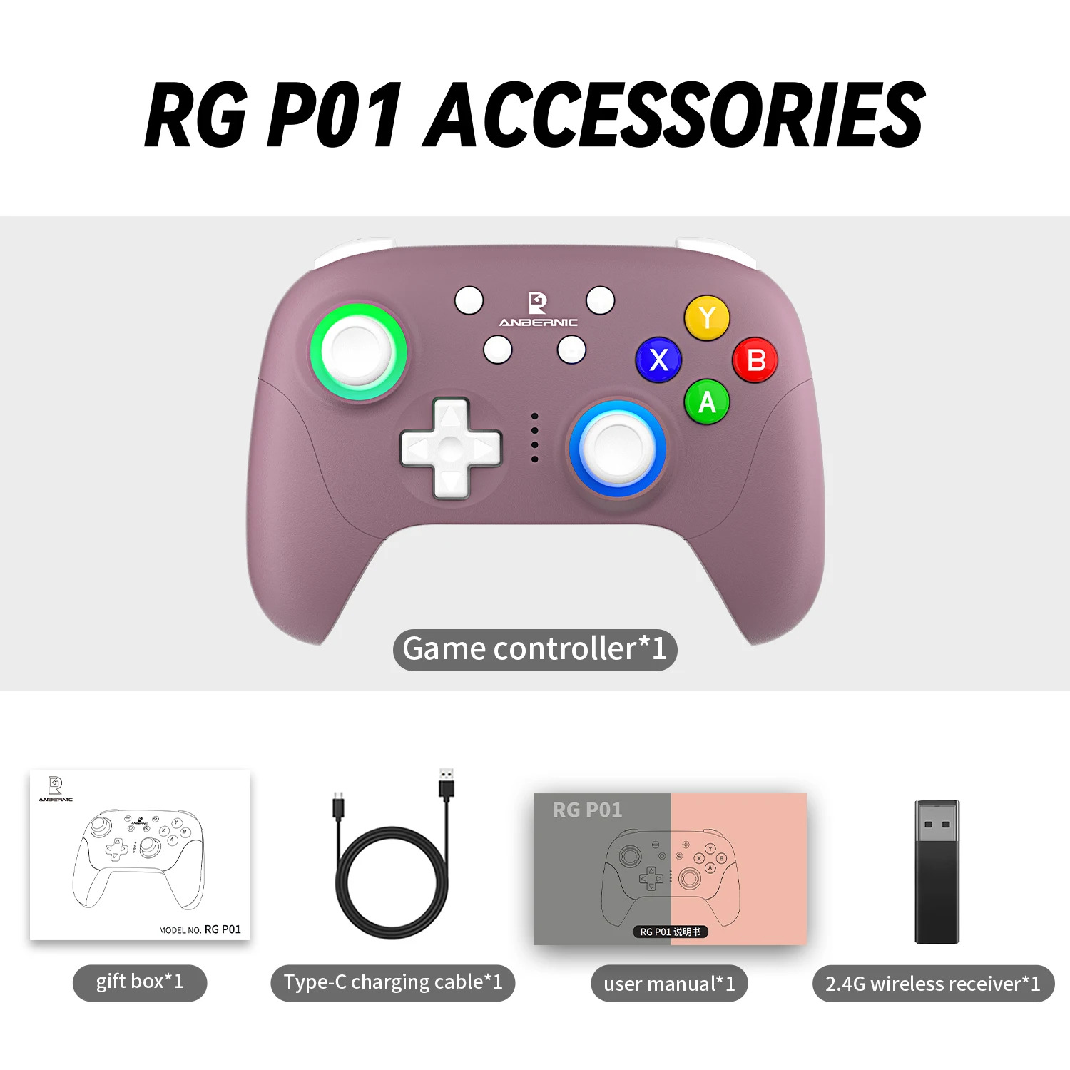 Anbernic RG P01 Wireless Controller w/ Hall Effect Triggers & Joysticks - $17.43 + Free U.S. Shipping @ AliExpress