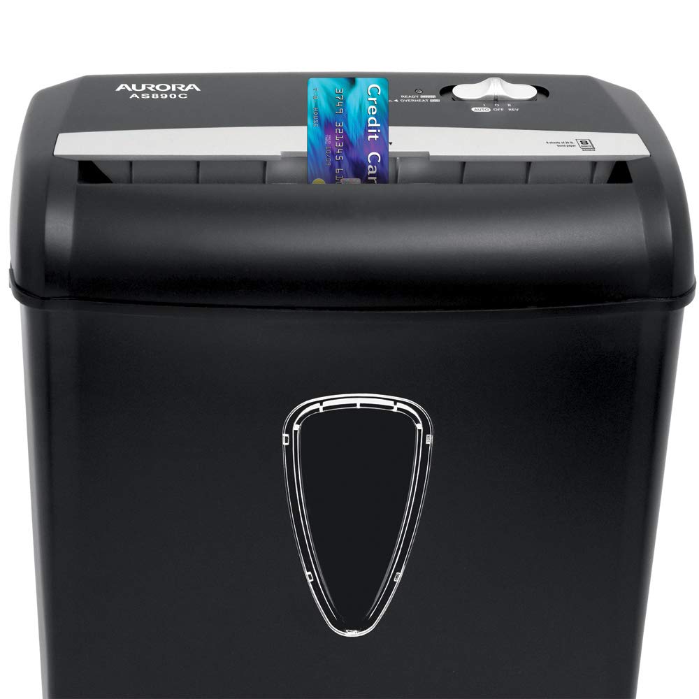 Aurora 8-Sheet Cross-Cut Paper Shredder w/ 3.4 Gallon Basket (Black)
