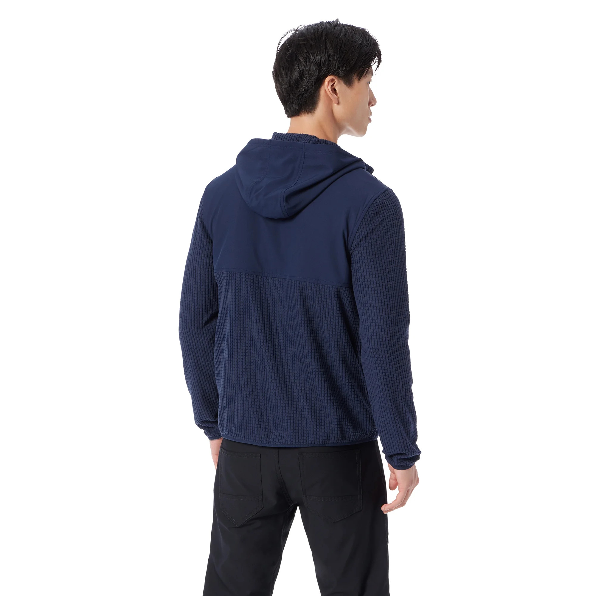 Bass & Co. Men's and Big Men's Mixed Media Full-Zip Hoodie Jacket