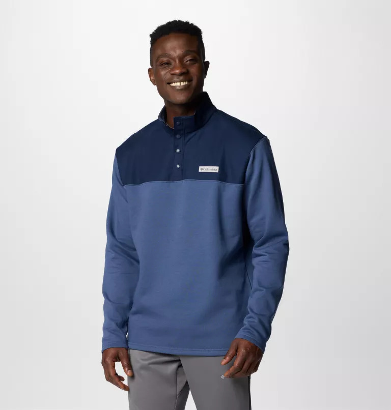 Columbia Apparel: Men's Pitchstone Overlay Half Snap Pullover $20, Women's Burr Trail Long Hoodie $24, More + Free Shipping