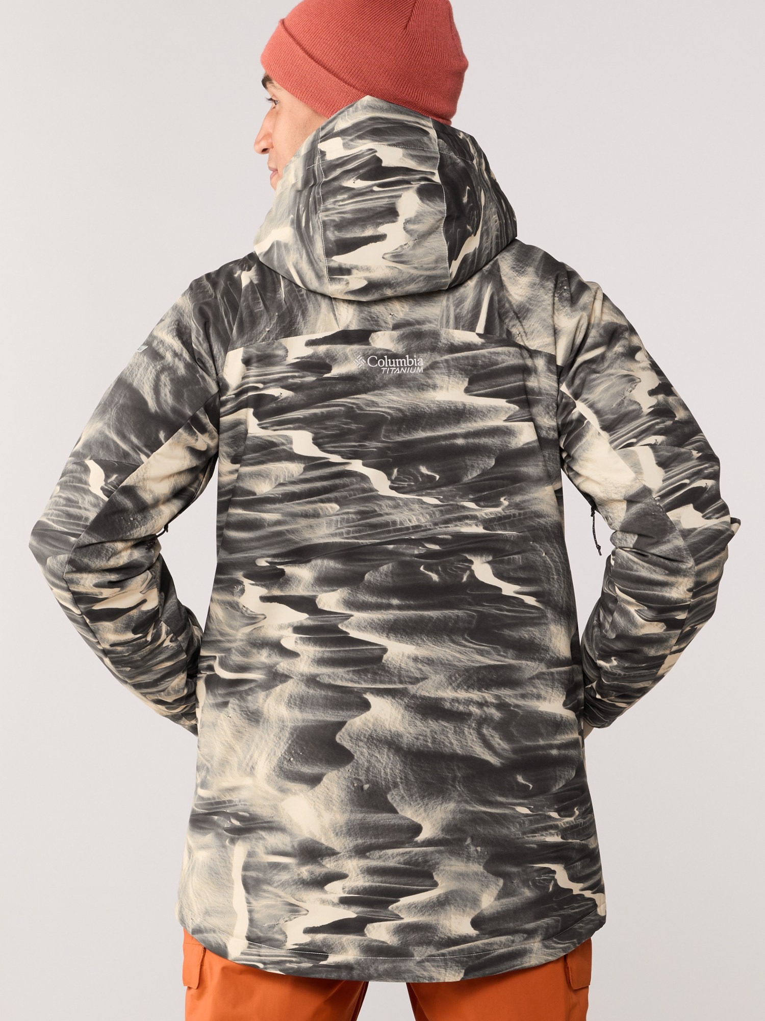Columbia Men's Winter District II Insulated Hooded Jacket (Dark Stone Windblown)