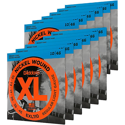 D'Addario EXL110-12P Nickel Wound Light Electric Guitar Strings 12-Pack $39.99