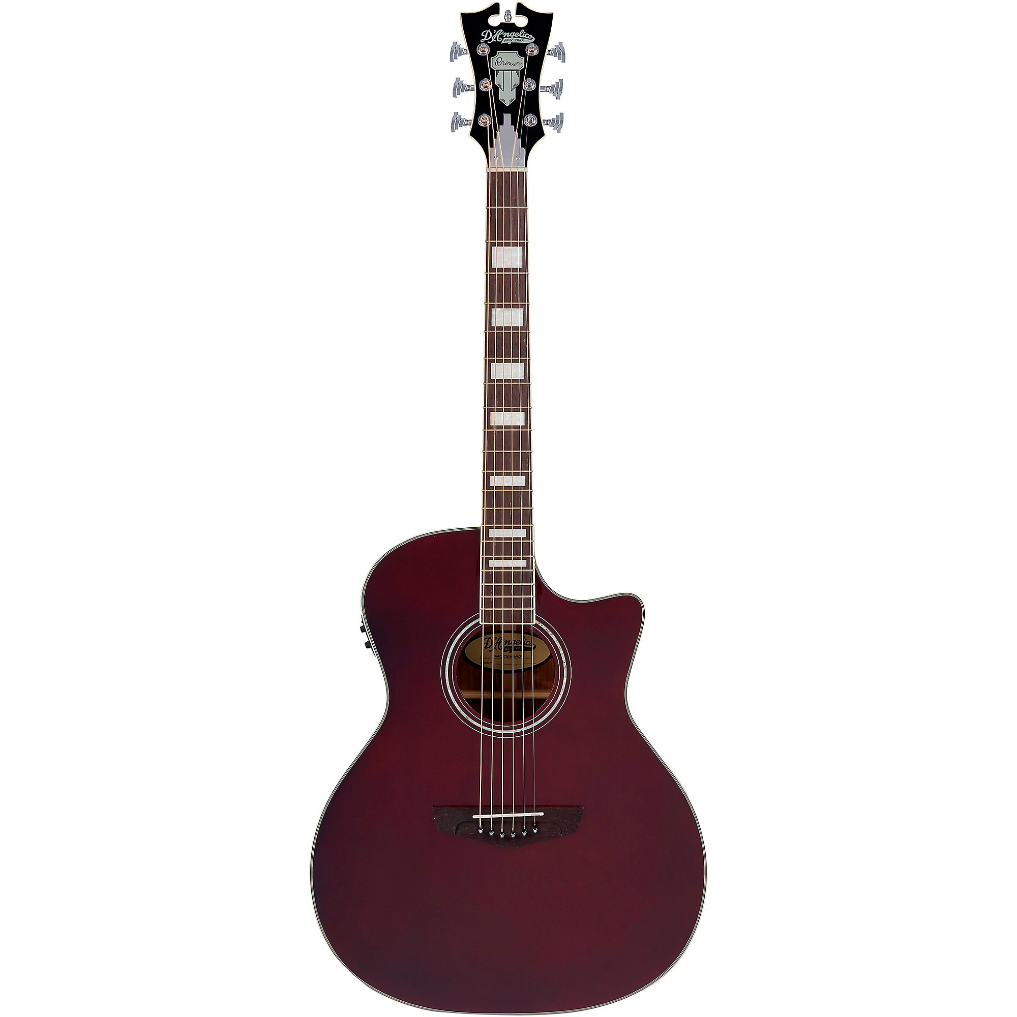 D'Angelico Premier Series Gramercy CS Cutaway Orchestra Acoustic-Electric Guitar (Wine Red or Natural) $211.97 + Free S/H