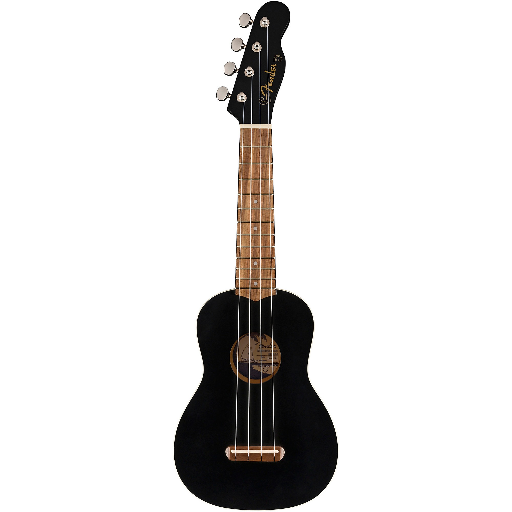Fender Venice Soprano Ukulele (Black) $59.99 + Free Shipping
