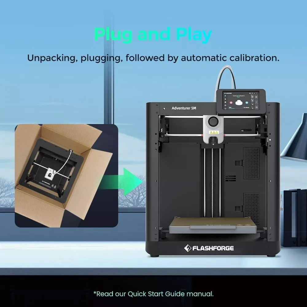 Flashforge Adventurer 5M High-Speed 600 mm/s Auto Leveling WiFi 3D Printer