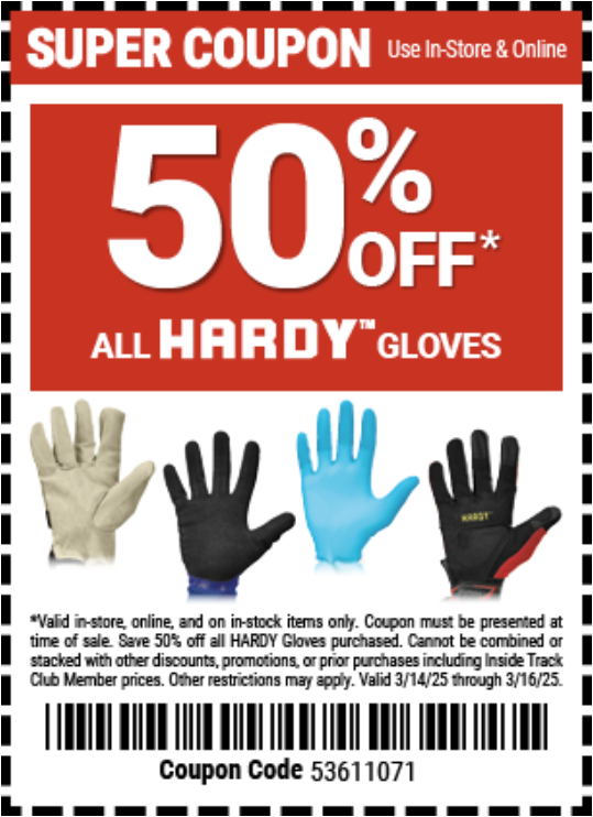 HARDY Heat & Cut-Resistant KEVLAR Sleeves $6 w/50% OFF COUPON B&M YMMV THRU Sun 3/16/25 $5.98