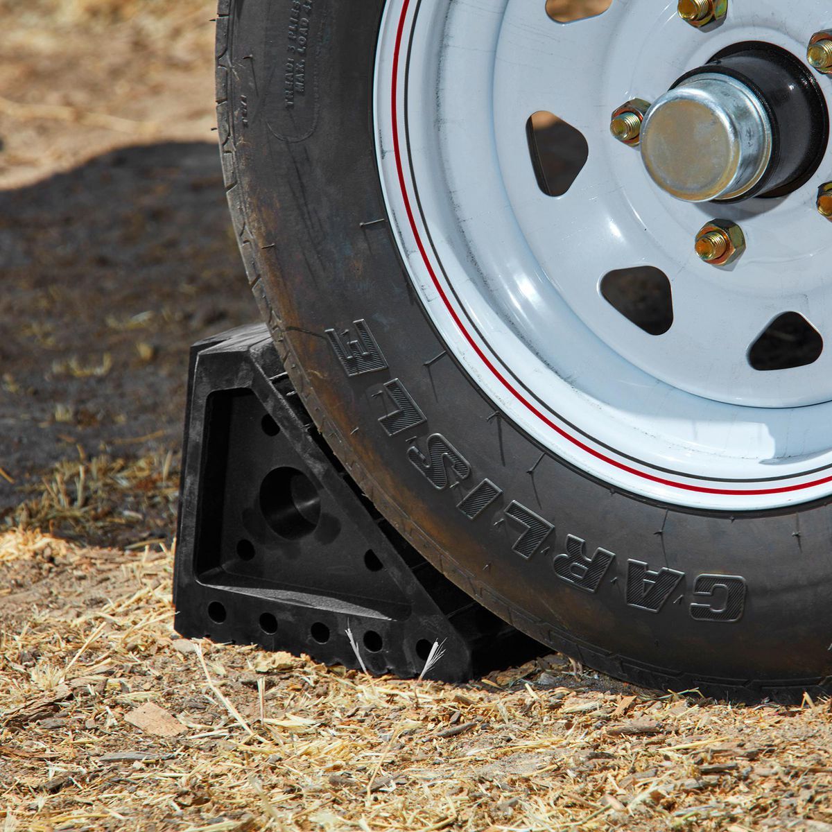 HAUL-MASTER Solid Rubber Wheel Chock $4.96