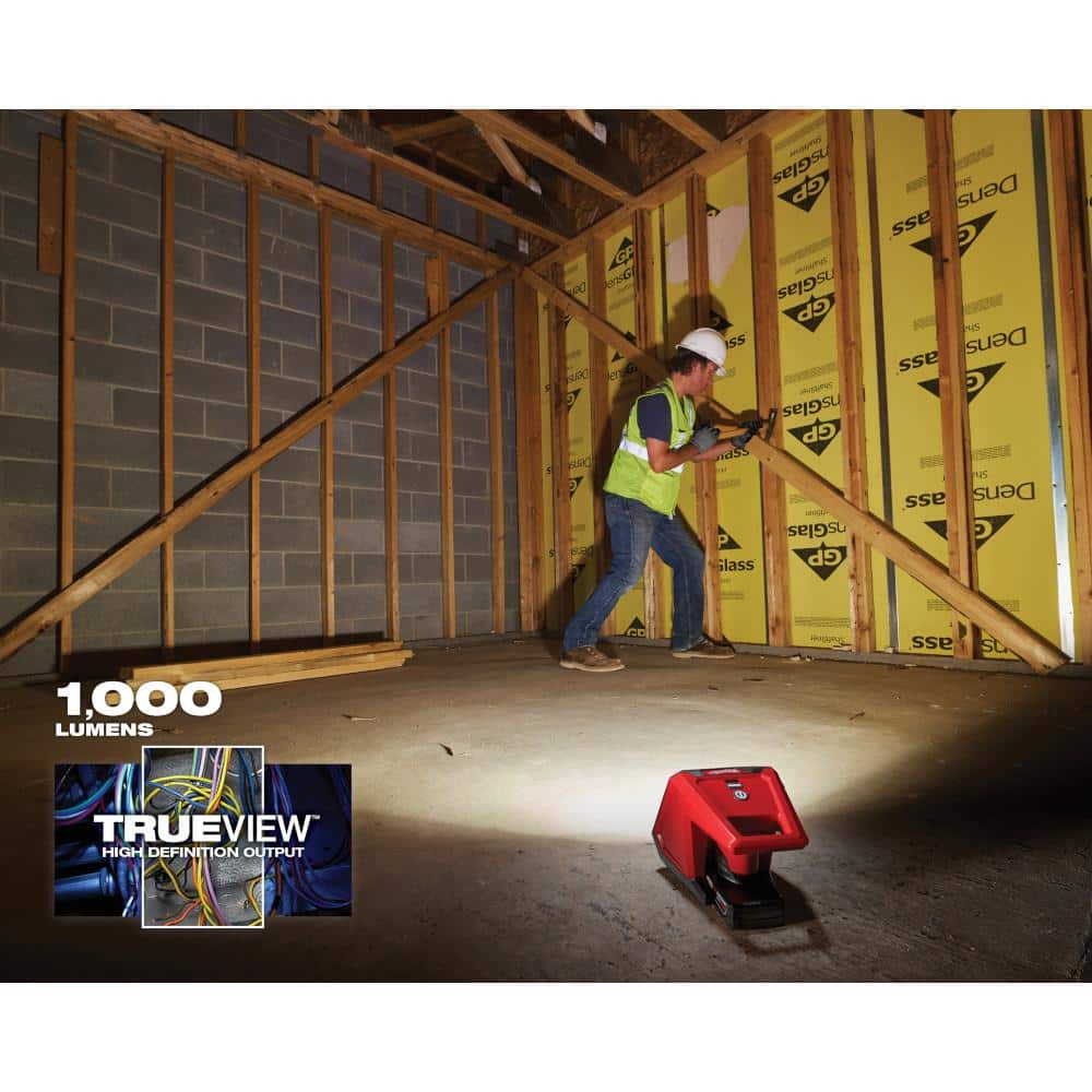 M12 12-Volt 1000 Lumens Lithium-Ion Cordless Rover LED Compact Flood Light + Free Battery 69.99 / 40.35 Hack Home Depot