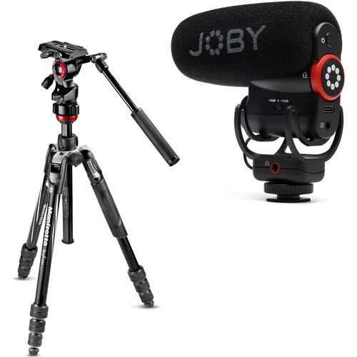 Manfrotto Befree Live Aluminum Video Tripod Kit with Wavo PLUS Microphone $116.90 @B&H