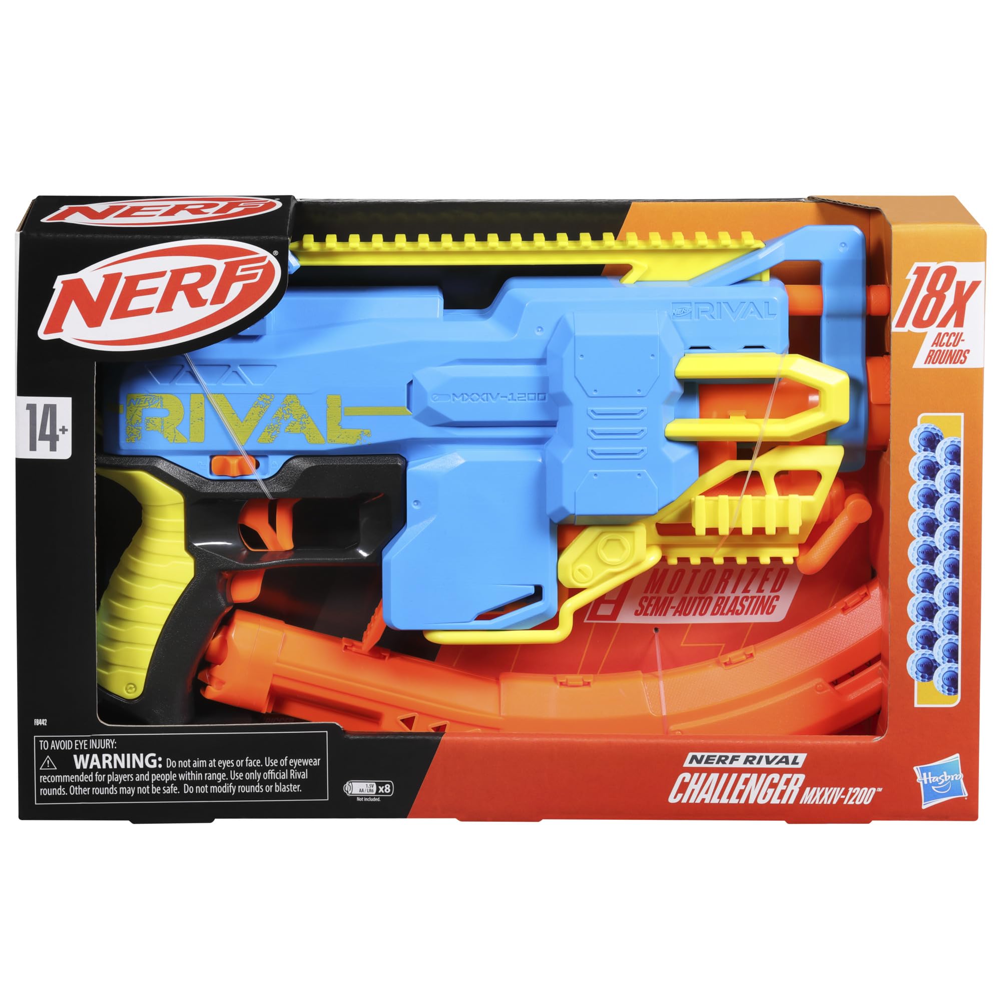 Nerf Rival Challenger Motorized Blaster w/ Curved Magazine & 18 Accu-Rounds $13.49 + Free Shipping w/ Prime or on $35+