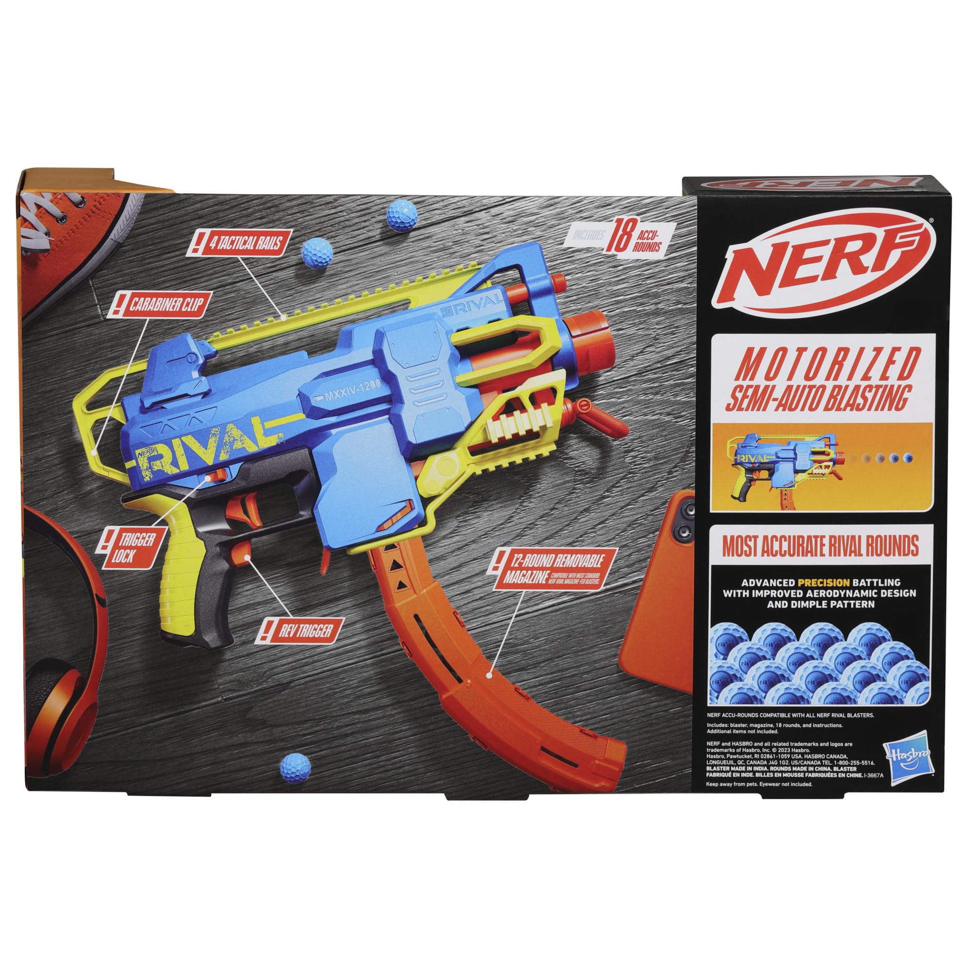 Nerf Rival Challenger Motorized Blaster w/ Curved Magazine & 18 Accu-Rounds $13.49 + Free Shipping w/ Prime or on $35+