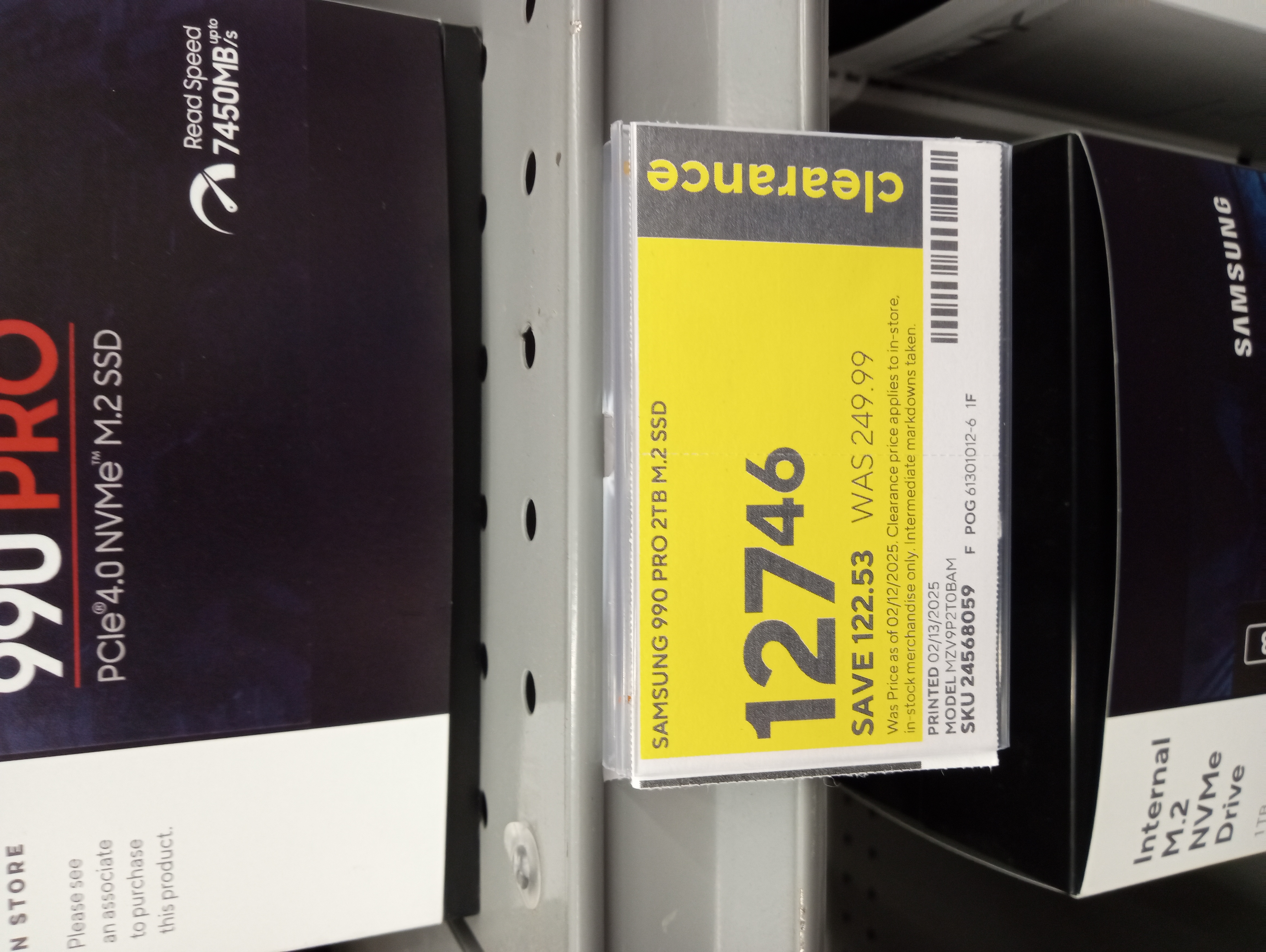 Samsung 990 PRO 2TB M.2 SSD - Staples In-Store Only *YMMV* $127.46