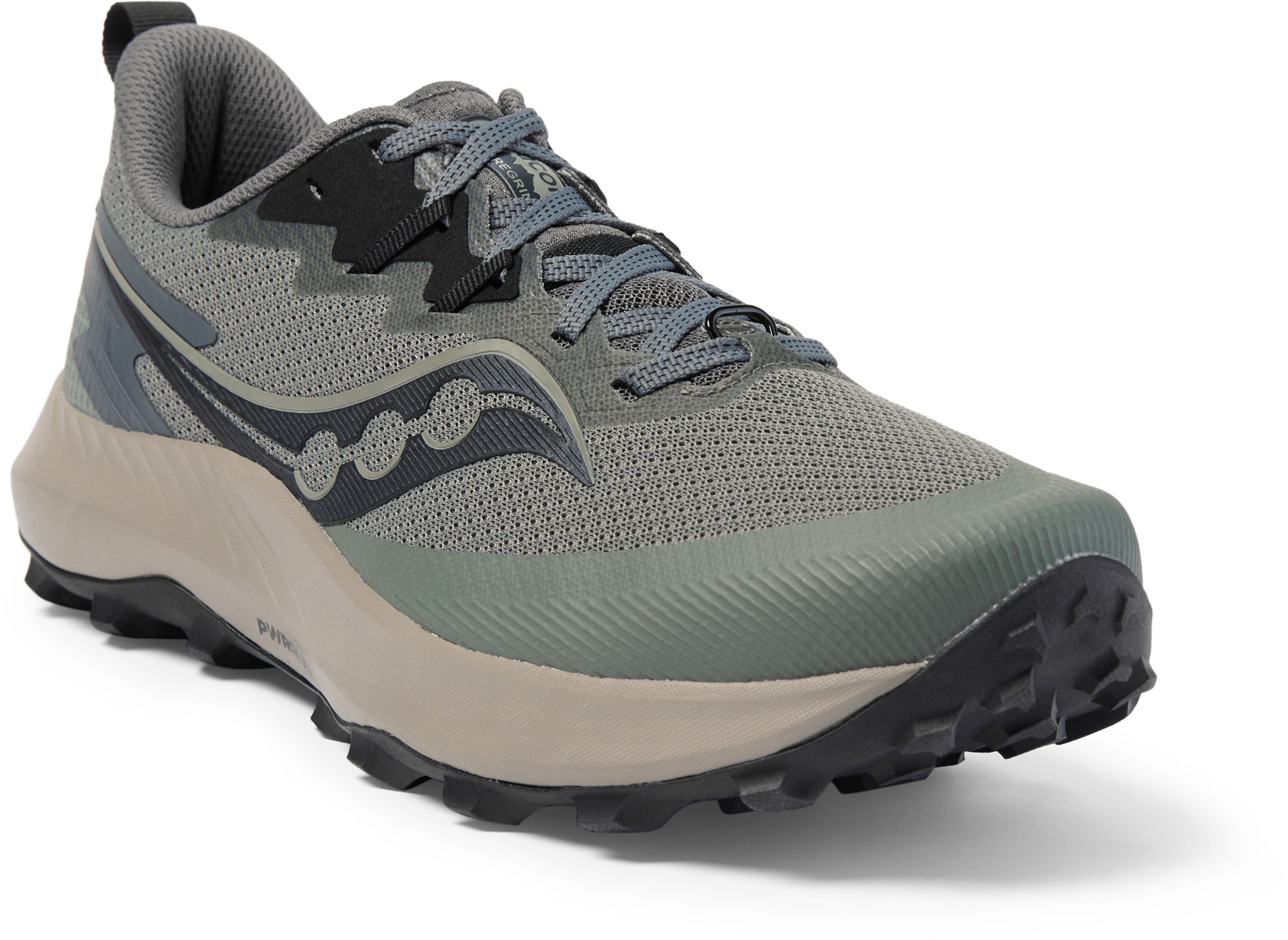 Saucony Peregrine 14 Running Shoes: Men's (Bough/Shadow) or Women's (Dew/Orchid)
