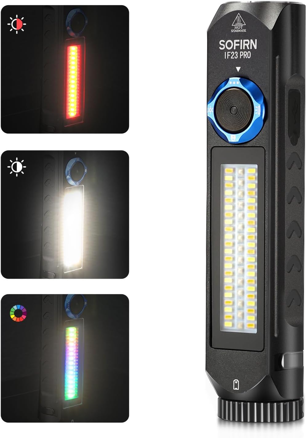 Sofirn IF23 PRO 5000lm XHP70B LED Flashlight w/ Rechargeable Battery