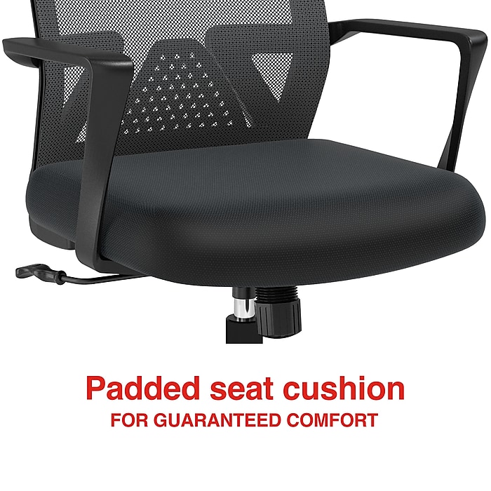 Staples Cartwright Ergonomic Fabric Swivel Task Chair (Black)