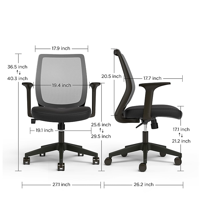 Staples Essentials Ergonomic Fabric Swivel Task Chair (3 Colors) $79.99 + Free Shipping