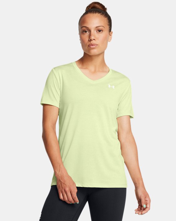 Under Armour UA Women's Tech Twist V-Neck Short Sleeve Tee (Retro Green/White) $7.48 + Free Shipping