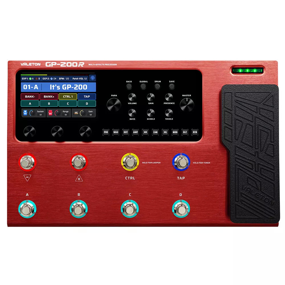 Valeton GP-200 Guitar/Bass Multi-Effects Processor Pedal (Black or Red) $223.99 & More + Free Shipping