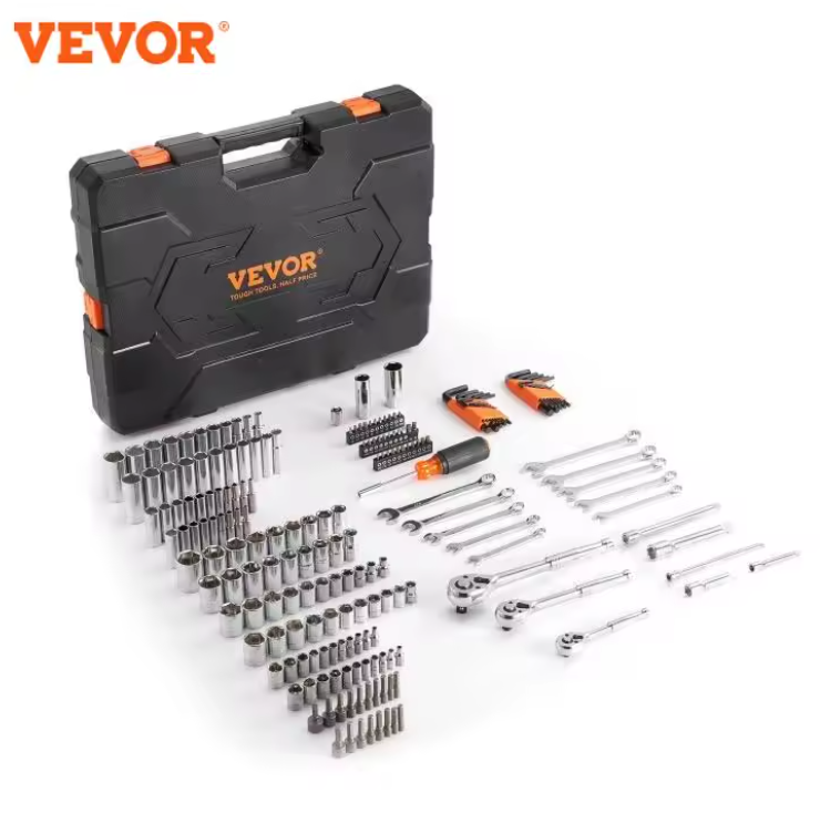 VEVOR Mechanics Tool Set and Socket Set: 145 Pc $48.50, 205 Pc $65.50 + Free S/H