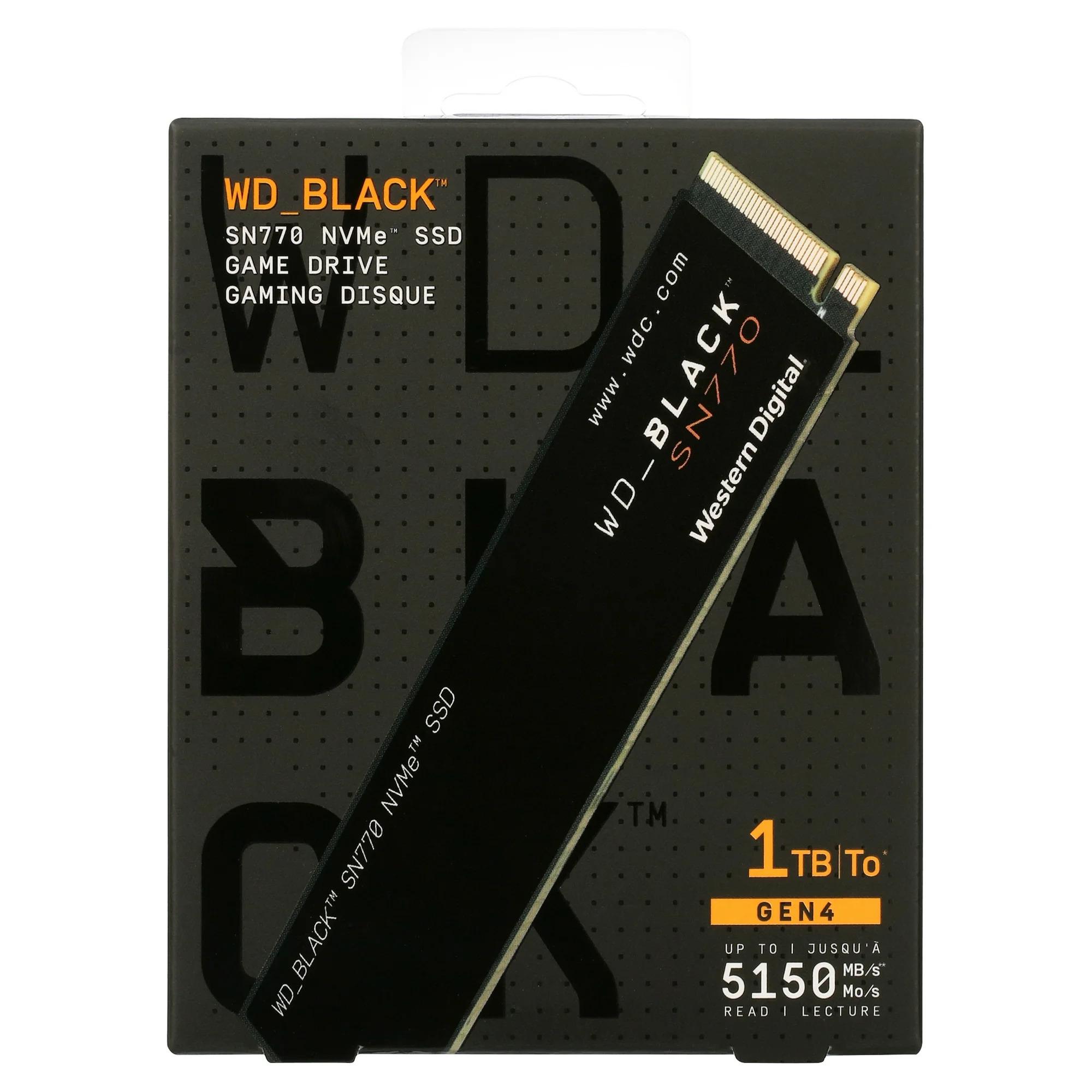WD Black SN770 PCIe Gen4x4 NVMe Solid State Drive: 1TB $64, 2TB