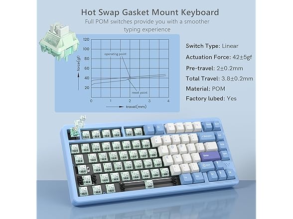 Womier SK75 75% Full Aluminum RGB Wireless Mechanical Gaming Keyboard (Various)