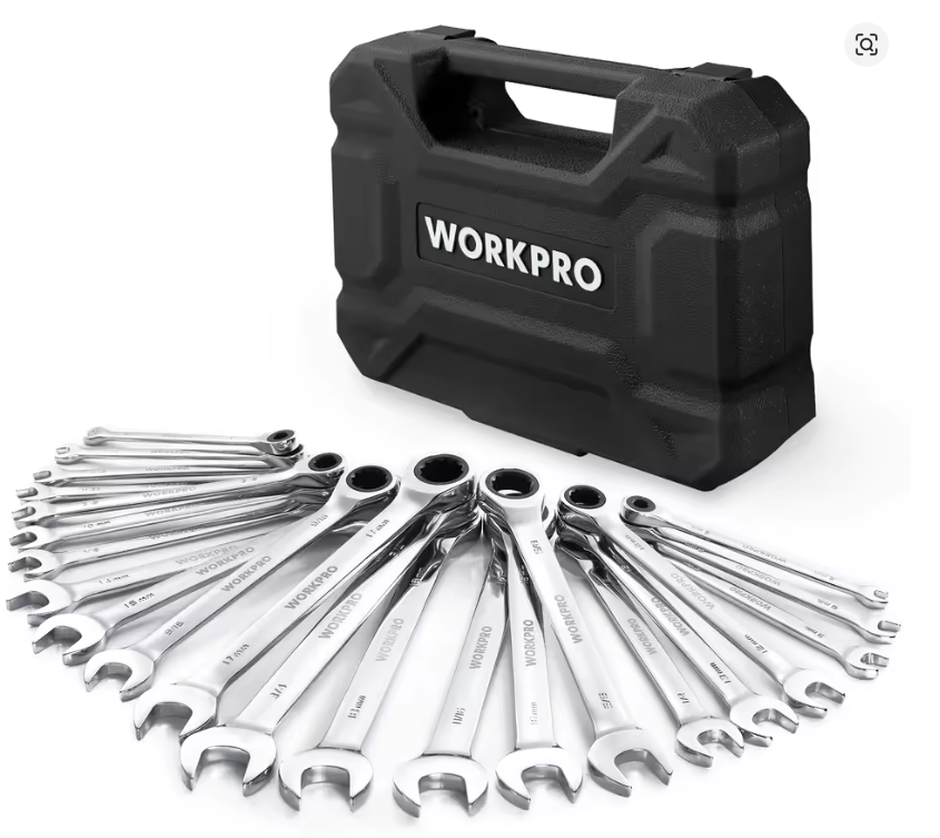 WORKPRO 22pc 72 Teeth Ratcheting Wrench Set $39 + Free S/H