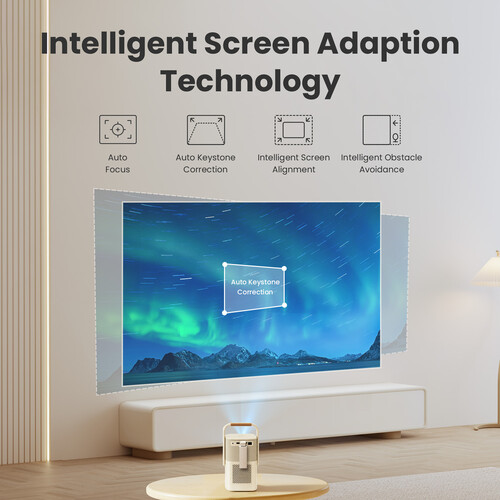 Yaber T2 Plus 450-Lumen Full HD LED LCD Portable Projector w/ Google TV Dongle & 80