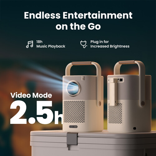 Yaber T2 Plus 450-Lumen Full HD LED LCD Portable Projector w/ Google TV Dongle & 80