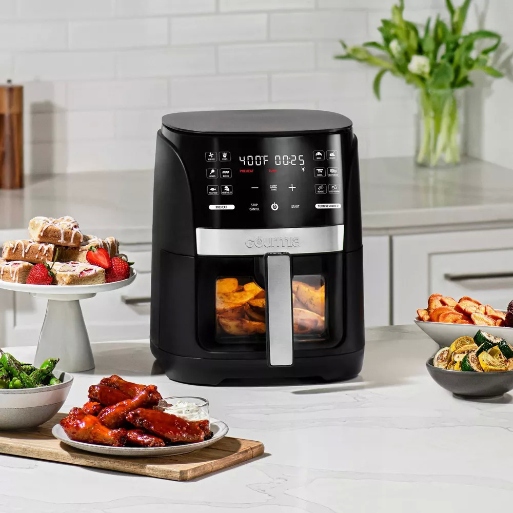 YMMV: 6-Quart Gourmia Digital Window Touchscreen Air Fryer (Black) $29.99 + Free Store Pickup at Target or FS on $35+
