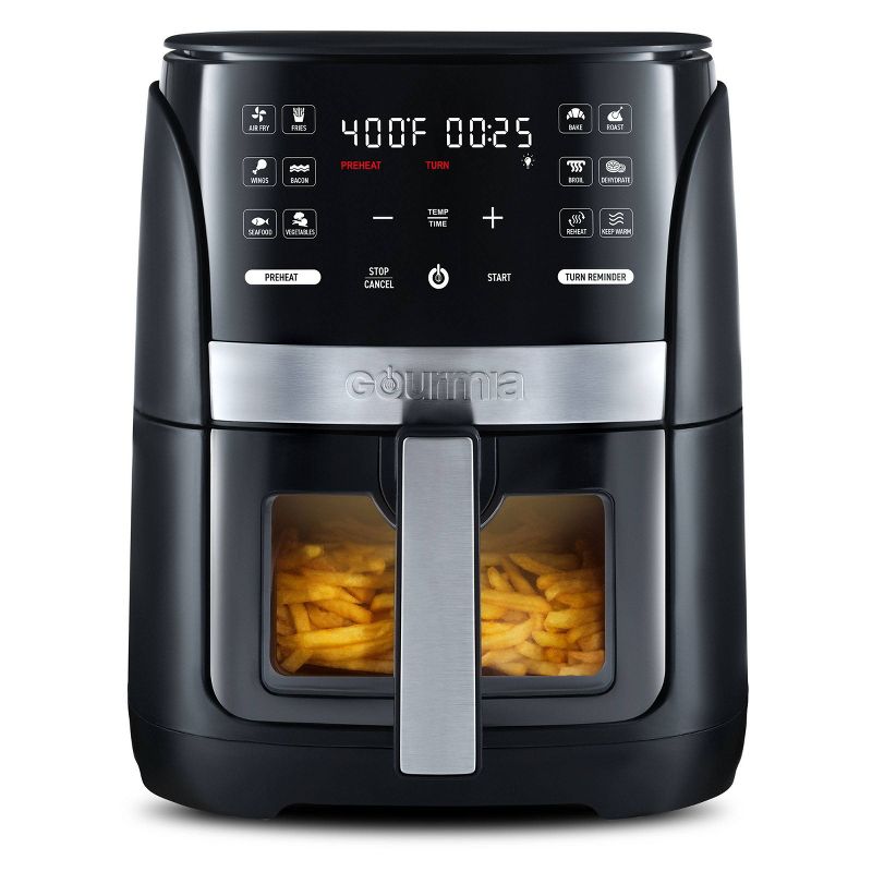 YMMV: 6-Quart Gourmia Digital Window Touchscreen Air Fryer (Black) $29.99 + Free Store Pickup at Target or FS on $35+