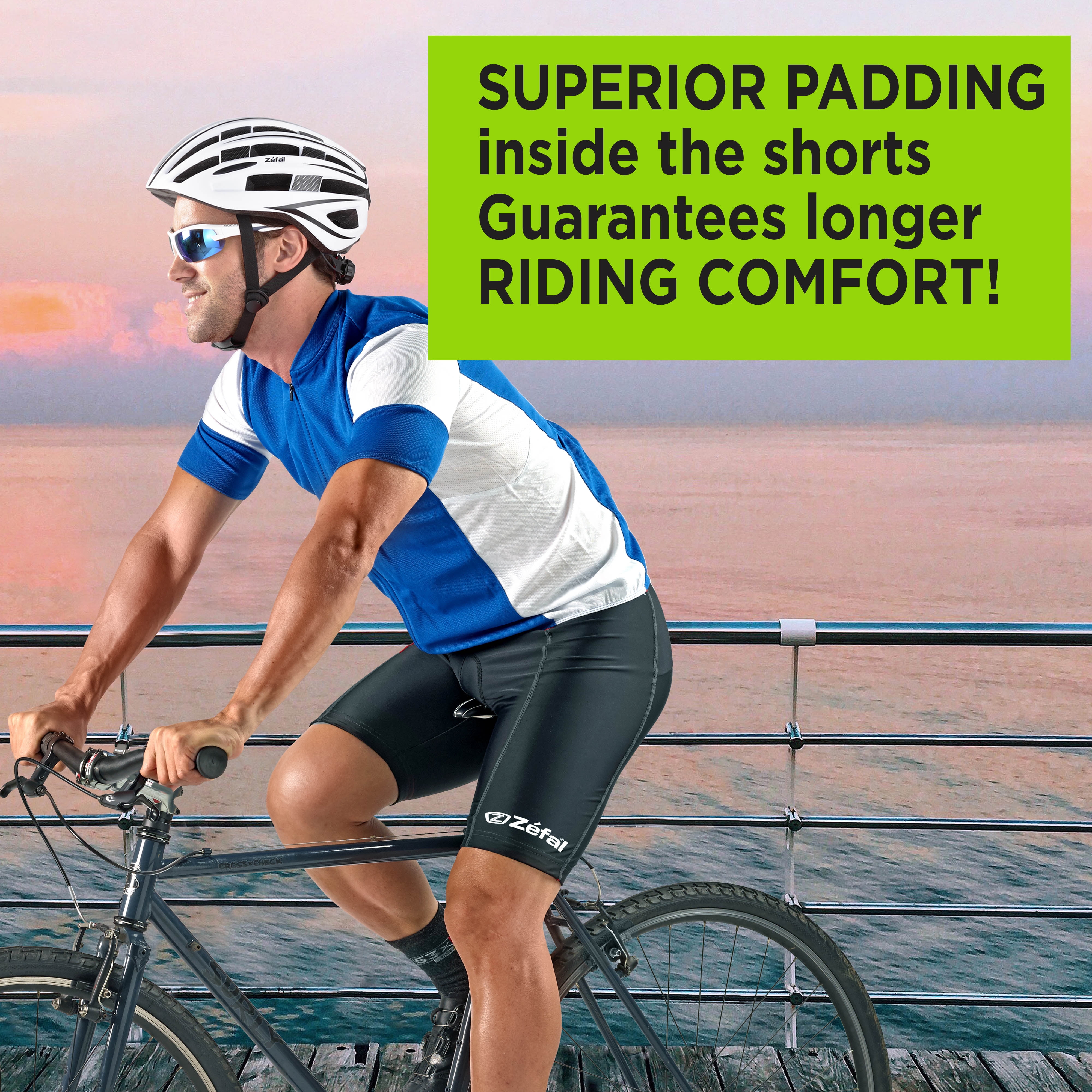 Zefal Unisex Comfort Padded Bike Shorts (Black)