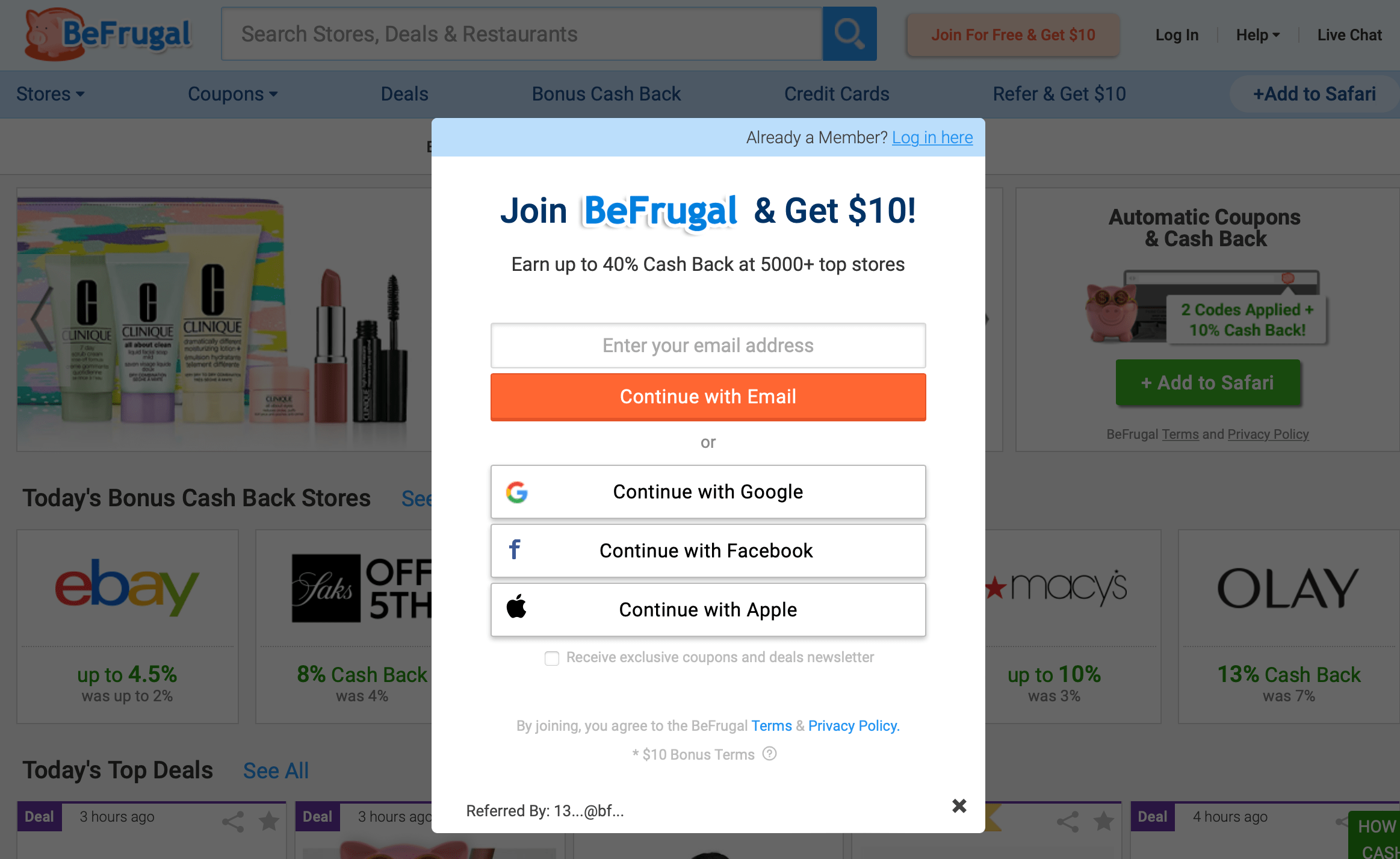 befrugal login