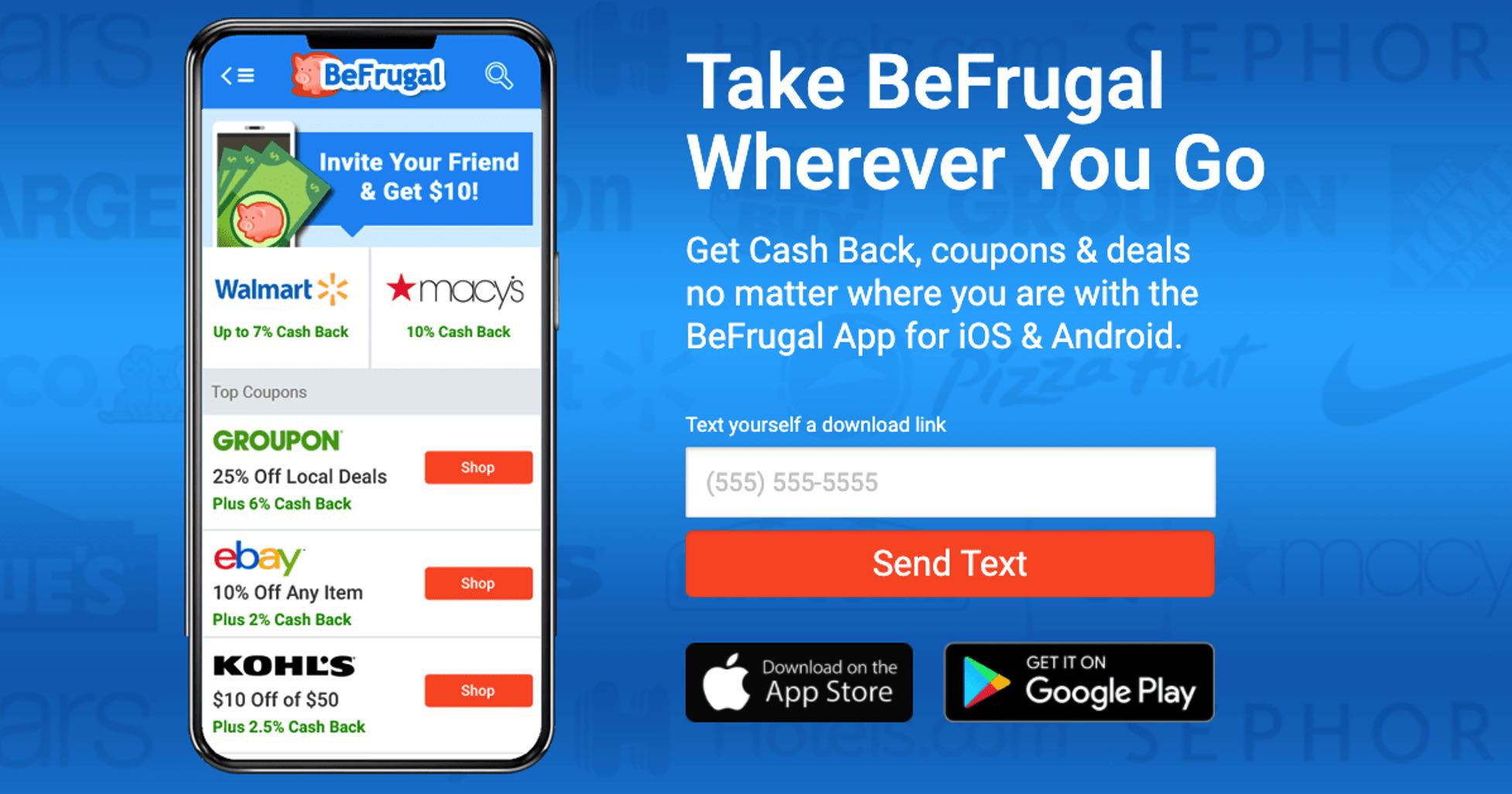 BeFrugal App for Mobile Phones